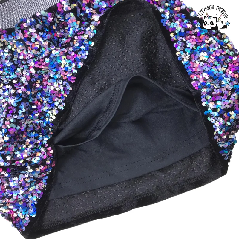 LEZONKIDS - Hot sales Custom Breathable Cotton Lining Kids Sequin Party Skirt Baby Girls Sequin Mini Skirt
